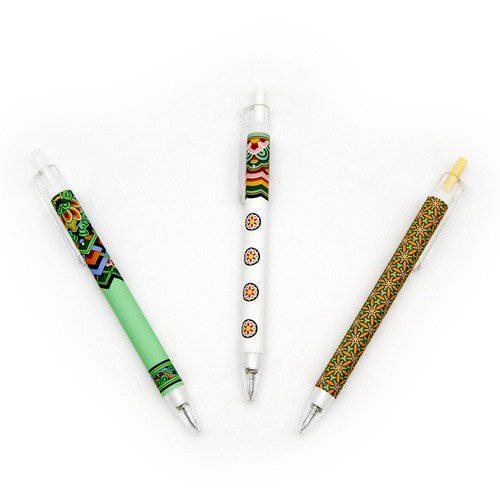 [디자인가안채] 단청 젤펜 3종(0.5mm) 노크식 클립 중성펜