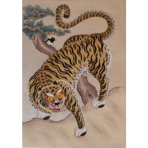 [티솜 초본] 호작도_까치호랑이(남정예 작가)