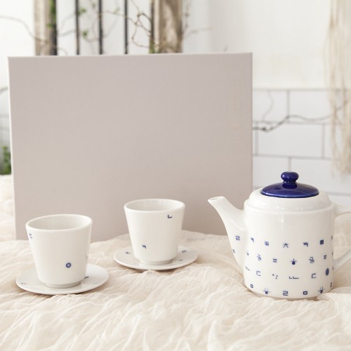 [소로시] 한글 차주전자 선물세트(고급 한글 패키지)