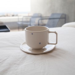 [소로시] 한글 둥근 커피잔 세트_자음 도트