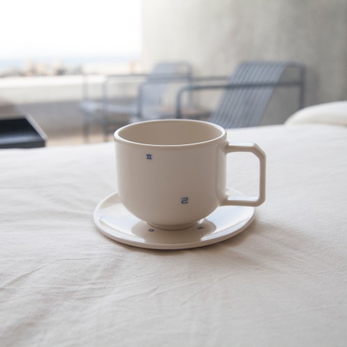 [소로시] 한글 둥근 커피잔 세트_자음 도트