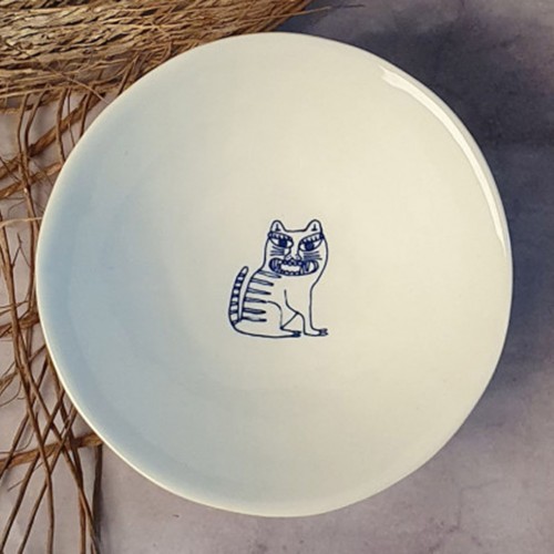 [온도] 청화백자 호랑이 스머지 스틱 트레이